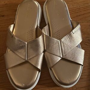 Cole Haan Women's Grandpro Rally Criss Cross Slide Sandals 8, EUC